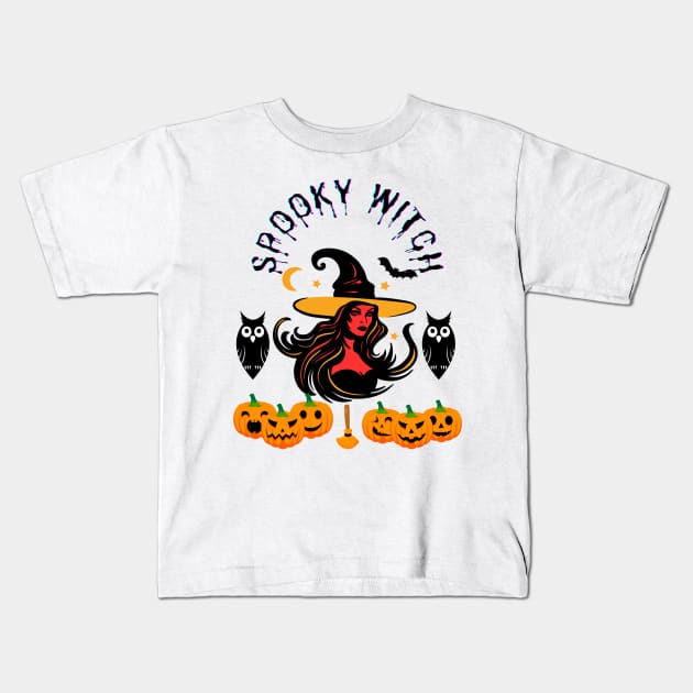 Halloween themed design Kids T-Shirt by Stephen